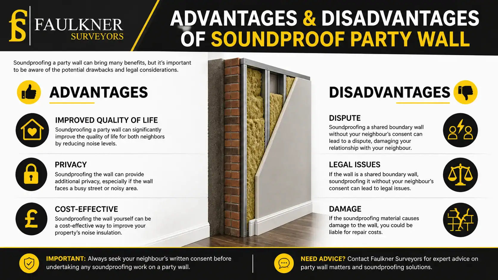 Can you Soundproof a Party wall? 2 Advantages and Disadvantages of Soundproof Party Wall Cheltenham